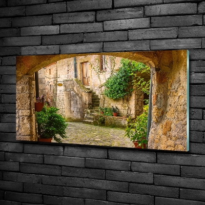 Moderní skleněný obraz z fotografie Italské uličky