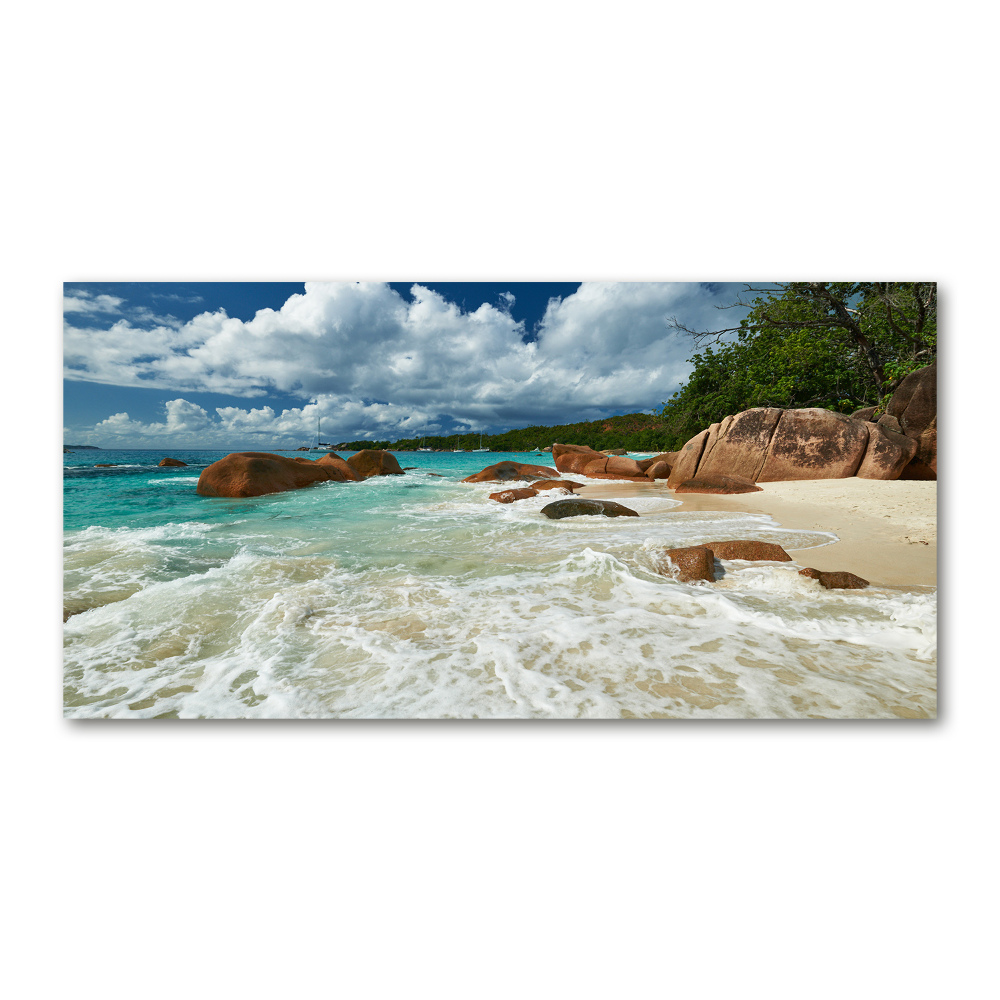 Foto obraz sklo tvrzené Pláž Seychely