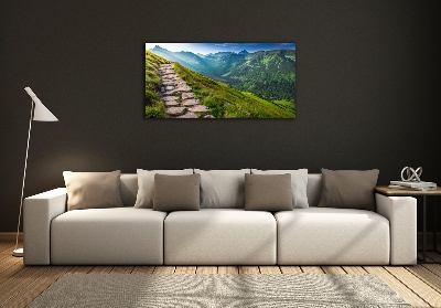 Foto obraz skleněný horizontální Stezka v Tatrách