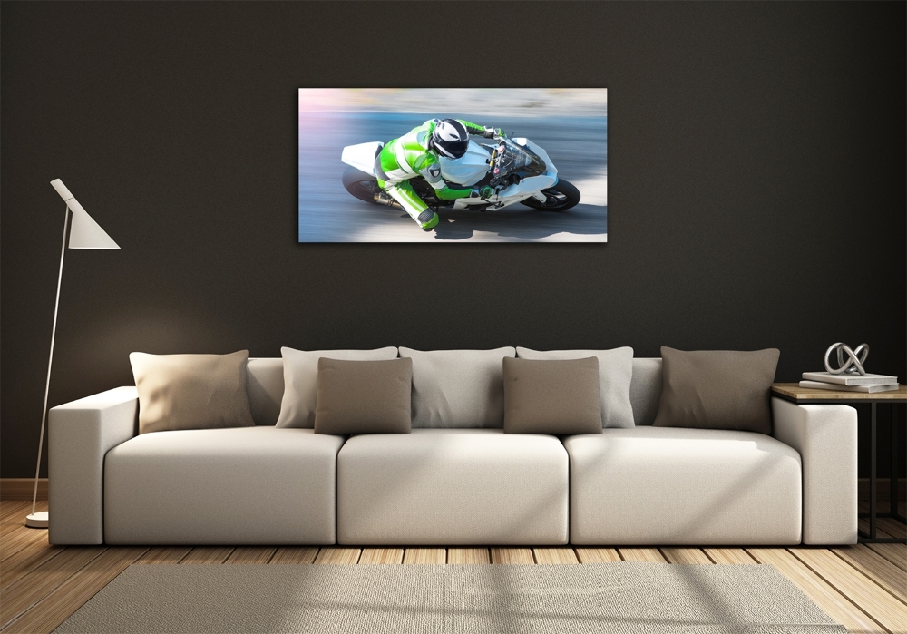 Foto obraz sklo tvrzené Motorkářský závod