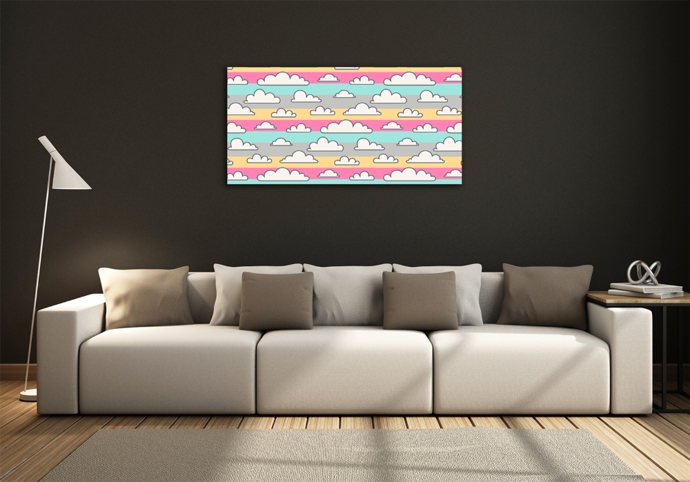 Fotoobraz skleněný na stěnu do obýváku Oblaka