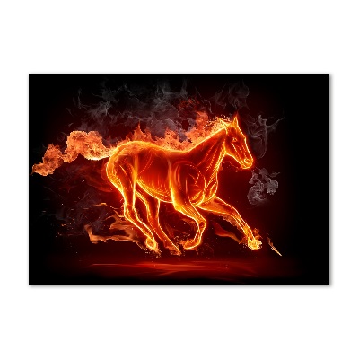 Moderní foto obraz na stěnu Kůň v plamenech