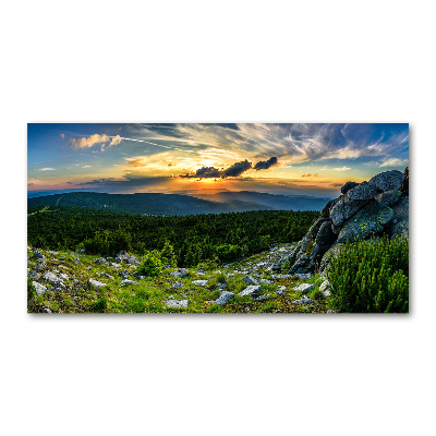 Foto obraz skleněný horizontální Horské panorama