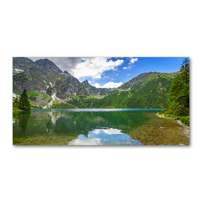 Foto obraz fotografie na skle Mořské oko Tatry