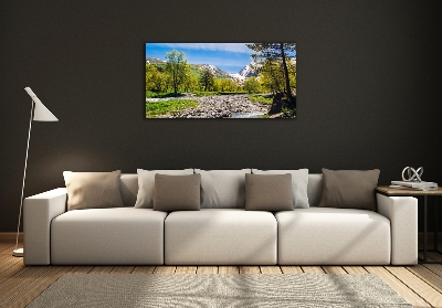Foto obraz fotografie na skle Řeka v horách