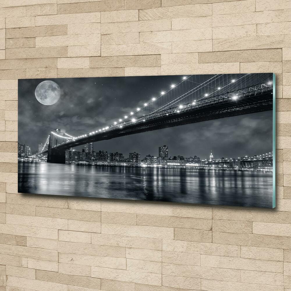 Moderní skleněný obraz z fotografie Brooklynský most