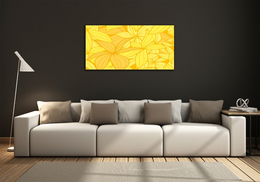 Moderní foto obraz na stěnu Žluté květiny pozadí