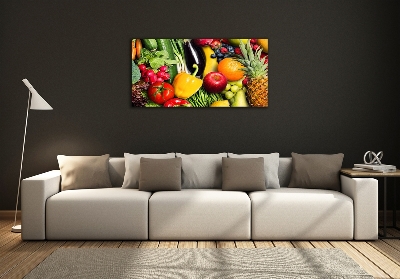 Fotoobraz na skle Zelenina a ovoce