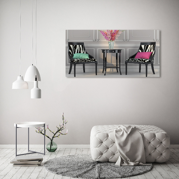 Moderní skleněný obraz z fotografie Dvě židle