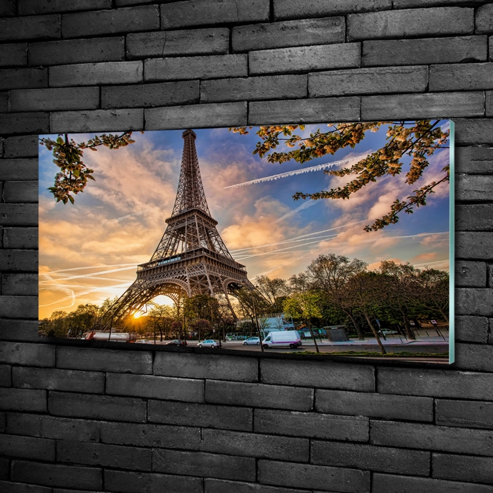 Foto obraz sklo tvrzené Eiffelova věž Paříž