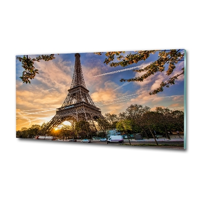 Foto obraz sklo tvrzené Eiffelova věž Paříž