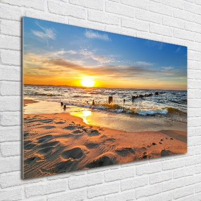 Foto obraz fotografie na skle Západ slunce pláž