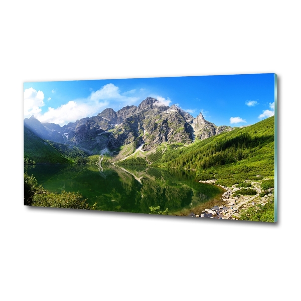 Foto obraz fotografie na skle Mořské oko Tatry