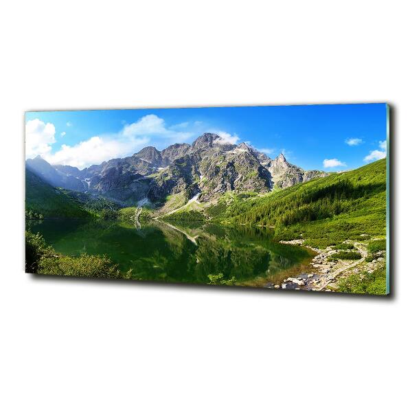 Foto obraz fotografie na skle Mořské oko Tatry