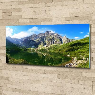 Foto obraz fotografie na skle Mořské oko Tatry