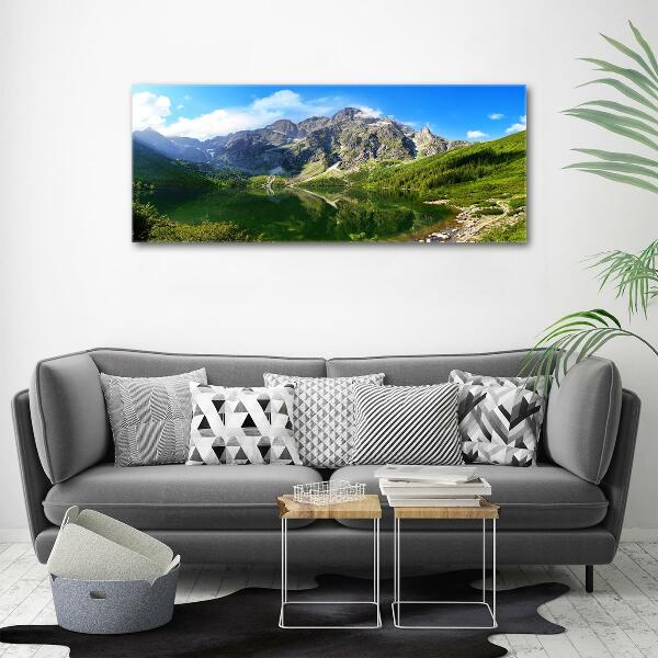 Foto obraz fotografie na skle Mořské oko Tatry