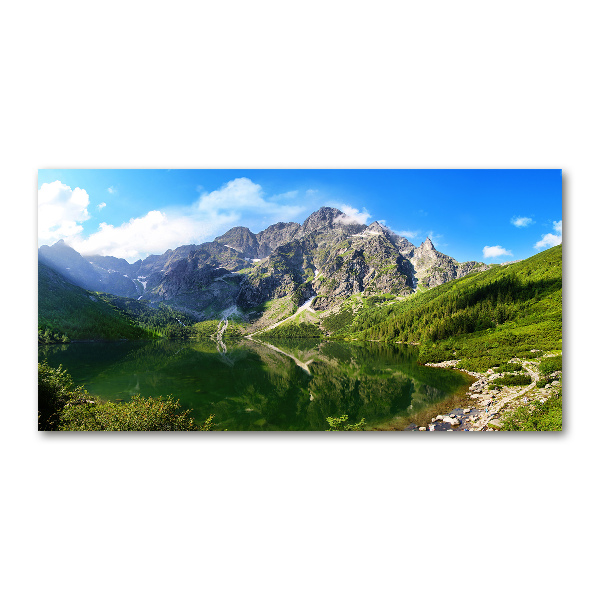 Foto obraz fotografie na skle Mořské oko Tatry