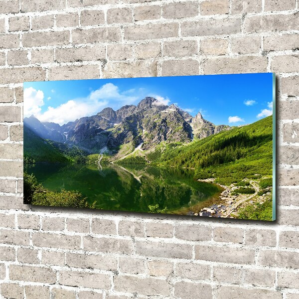Foto obraz fotografie na skle Mořské oko Tatry