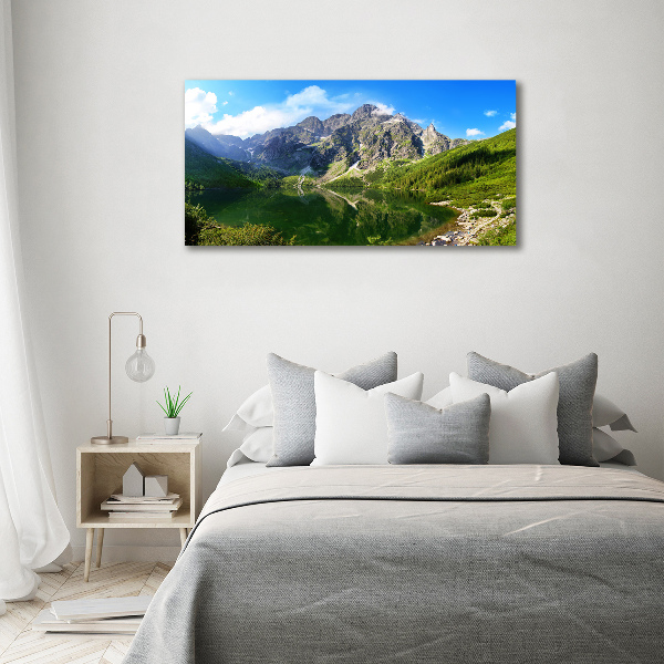 Foto obraz fotografie na skle Mořské oko Tatry