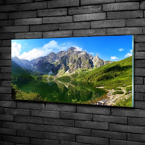 Foto obraz fotografie na skle Mořské oko Tatry