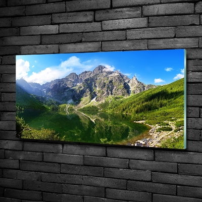 Foto obraz fotografie na skle Mořské oko Tatry