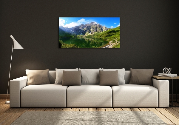 Foto obraz fotografie na skle Mořské oko Tatry