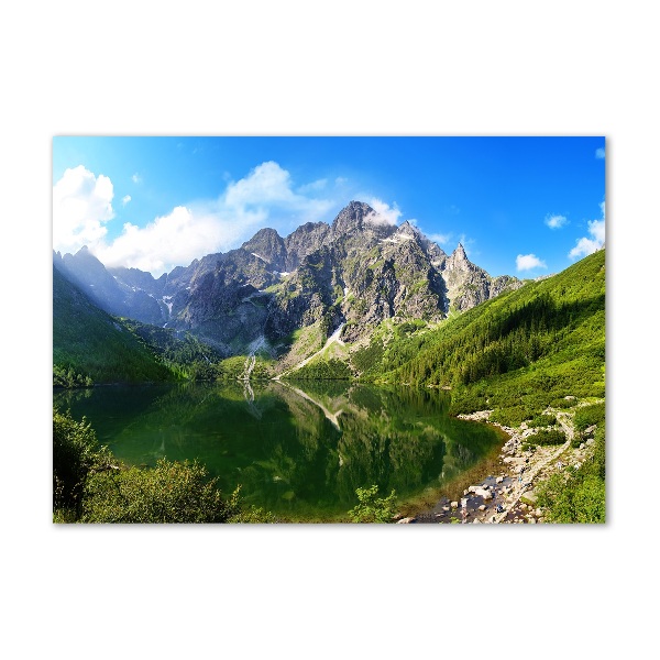 Foto obraz fotografie na skle Mořské oko Tatry