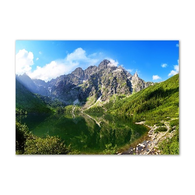 Foto obraz fotografie na skle Mořské oko Tatry
