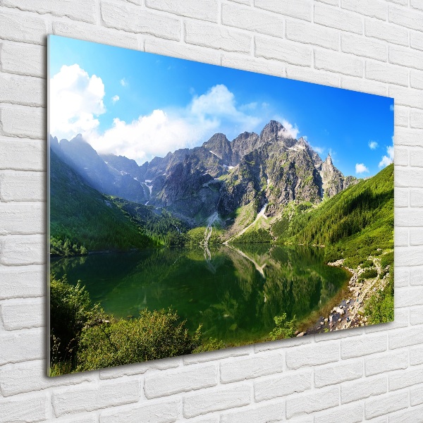 Foto obraz fotografie na skle Mořské oko Tatry