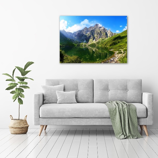 Foto obraz fotografie na skle Mořské oko Tatry