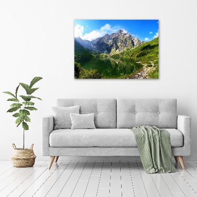 Foto obraz fotografie na skle Mořské oko Tatry