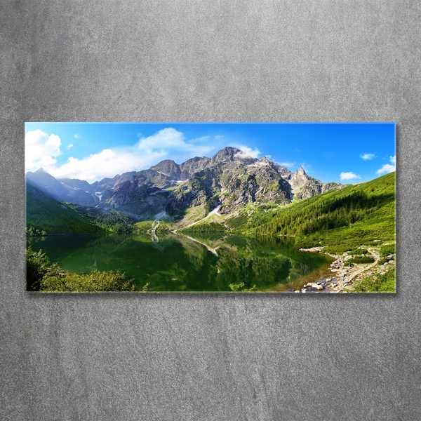 Foto obraz fotografie na skle Mořské oko Tatry