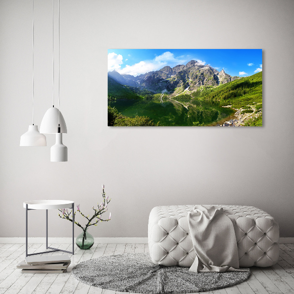 Foto obraz fotografie na skle Mořské oko Tatry