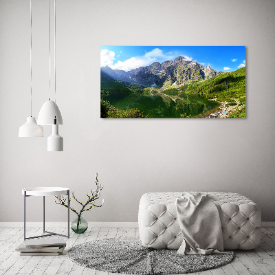 Foto obraz fotografie na skle Mořské oko Tatry