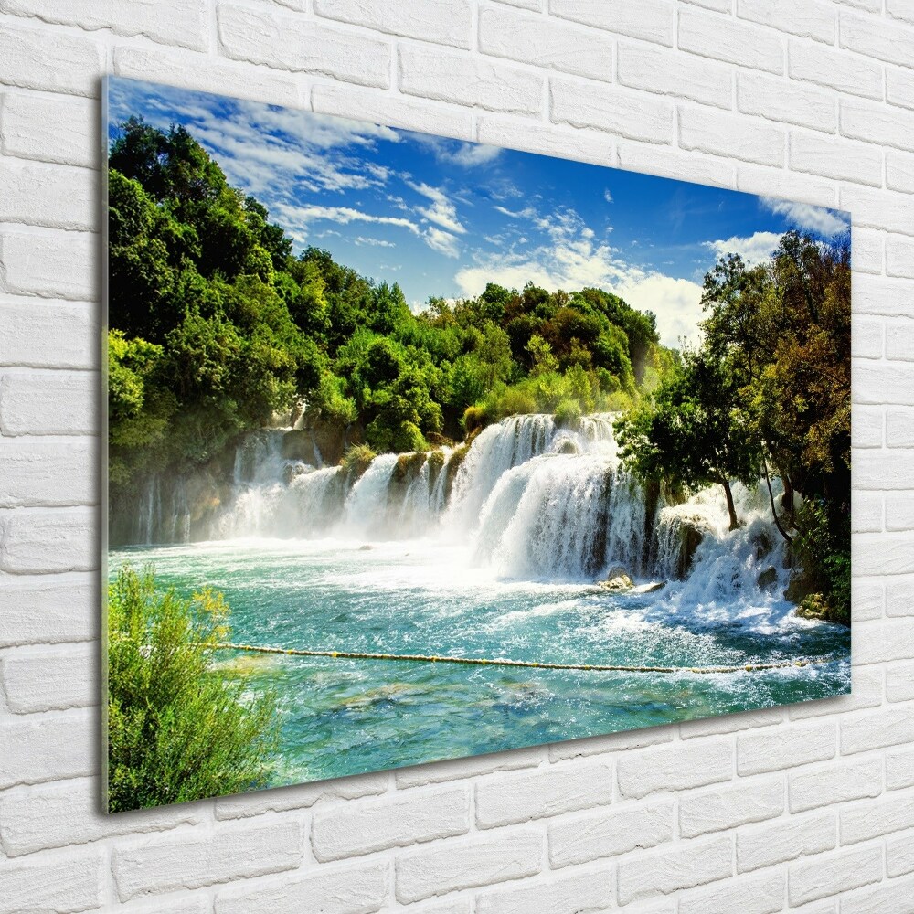 Fotoobraz na skle Vodopád Krka