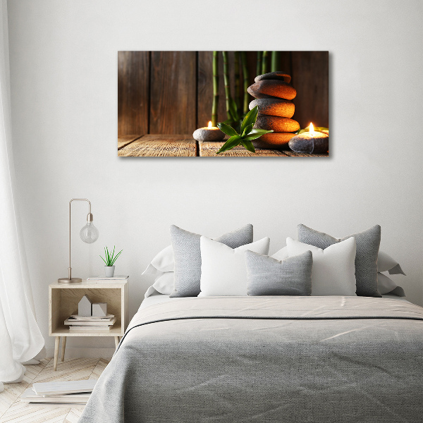 Foto obraz fotografie na skle Kameny zen bambus