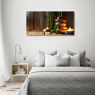 Foto obraz fotografie na skle Kameny zen bambus