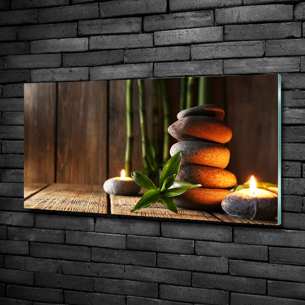 Foto obraz fotografie na skle Kameny zen bambus