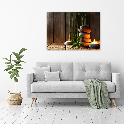 Foto obraz fotografie na skle Kameny zen bambus
