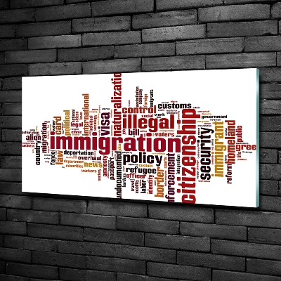 Foto obraz sklo tvrzené Imigrace