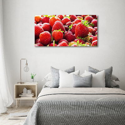 Foto obraz sklo tvrzené Jahody