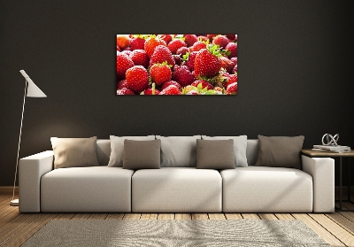 Foto obraz sklo tvrzené Jahody