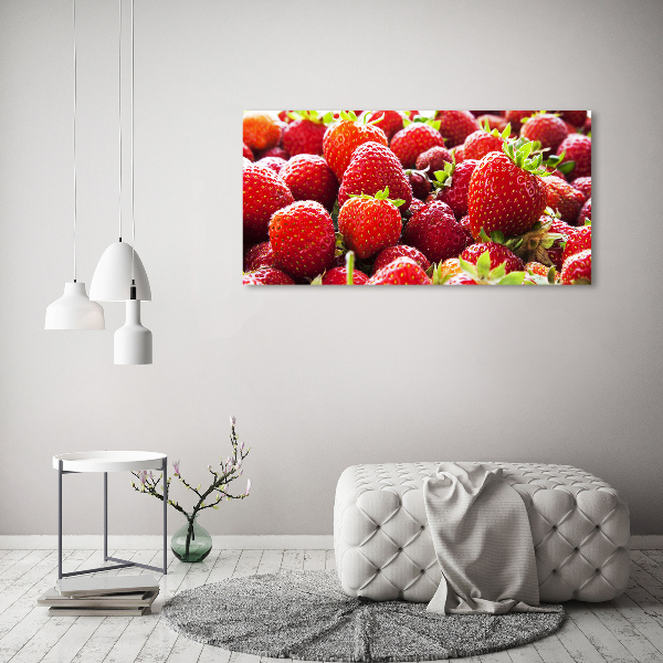 Foto obraz sklo tvrzené Jahody
