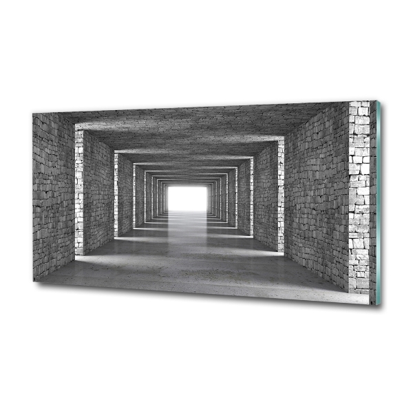 Foto obraz sklo tvrzené Tunel z cihel