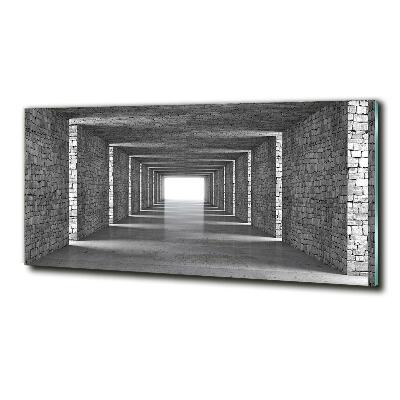 Foto obraz sklo tvrzené Tunel z cihel