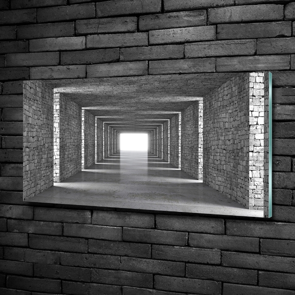 Foto obraz sklo tvrzené Tunel z cihel