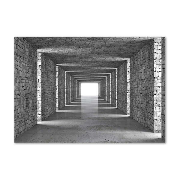 Foto obraz sklo tvrzené Tunel z cihel