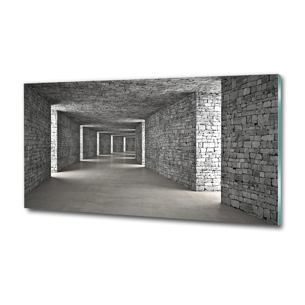 Foto obraz skleněný horizontální Tunel z cihel