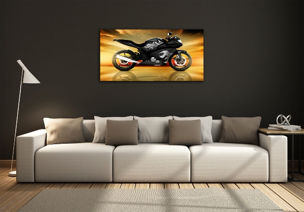 Fotoobraz skleněný na stěnu do obýváku Motorka