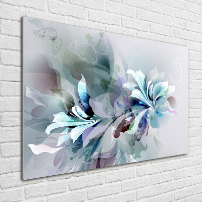 Foto obraz skleněný horizontální Abstrakce květiny